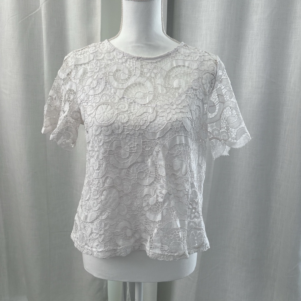 Elegant White Lace Top